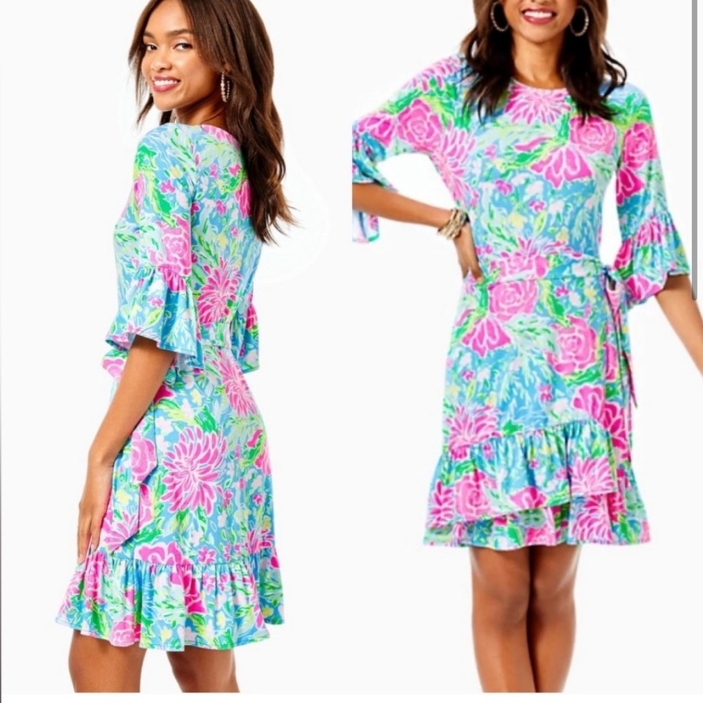 Lilly Pulitzer Kassi Dress Zanzibar Blue Bunny Business XL